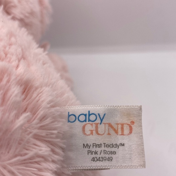 Baby Gund My First Teddy Bear Pink Plush Stuffed Animal Toy Ribbon Bow 1… - Picture 5 of 7